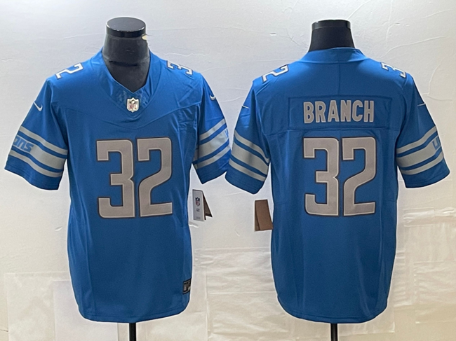 Men's Detroit Lions #32 Brian Branch Blue 2023 F.U.S.E. Vapor Untouchable Limited Stitched Jersey